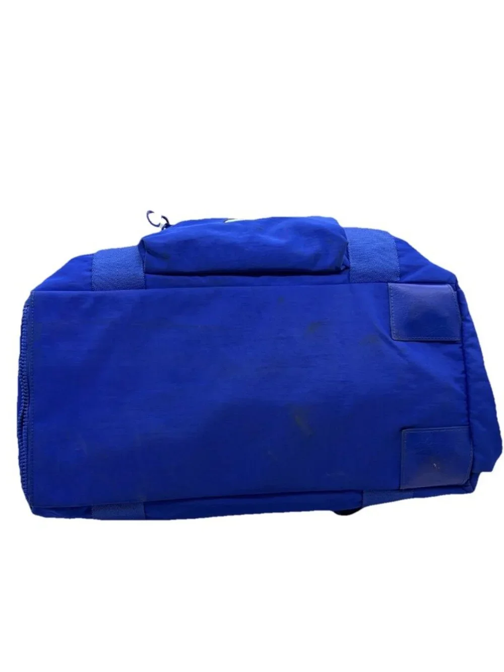 BÉIS The Sport Duffle Backpack Blue Overnight Travel Bag Basketball Patch